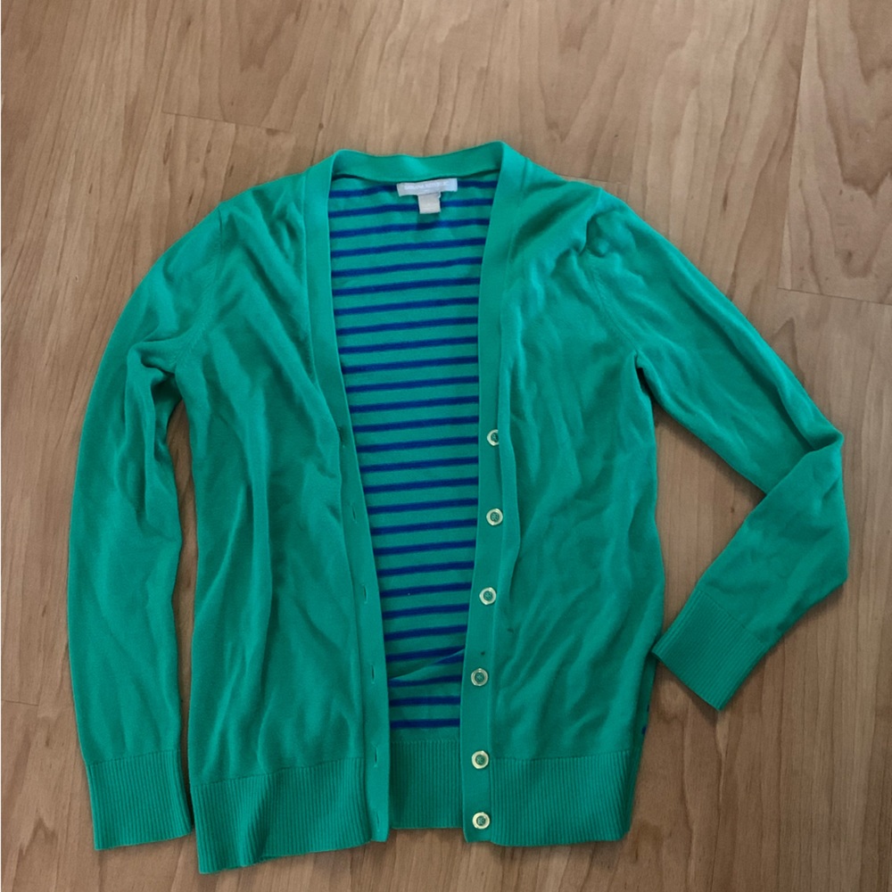Banana Republic Green and Blue Cardigan